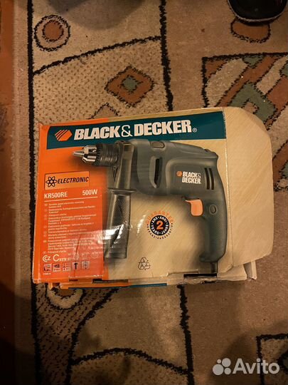 Дрель-шуруповерт black&decker KR500RE, 500 Вт
