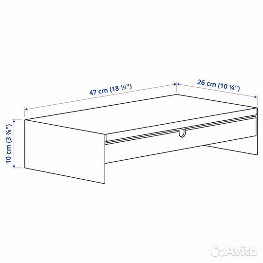 Elloven Подставка под монитор 504.747.70 Белый IKE