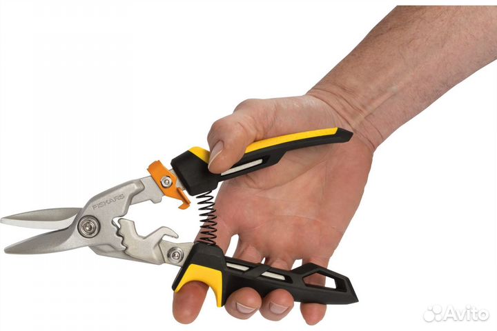 Ножницы для металла Fiskars прямые PowerGear