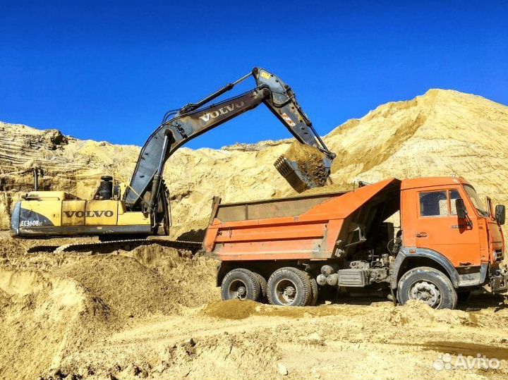 Песок строительный доставка