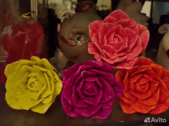 Розы из гипса