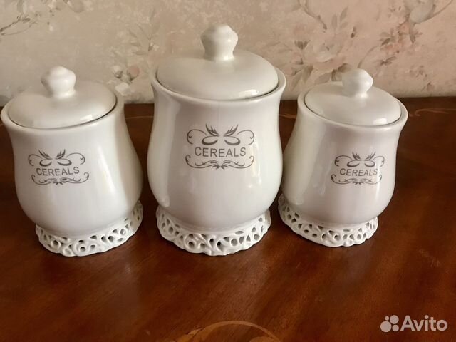 Набор банок для сыпучих продуктов, винтаж