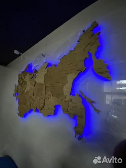 Карта России на стену