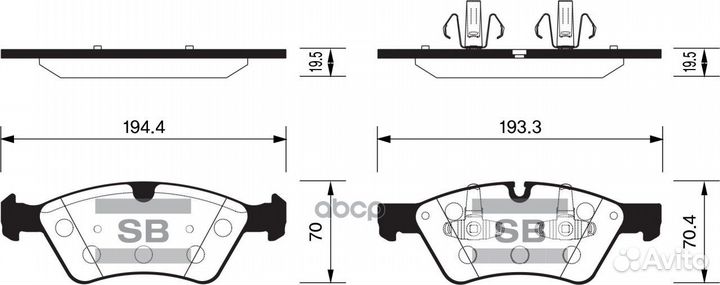 SP2189 колодки дисковые передние MB W164/W251