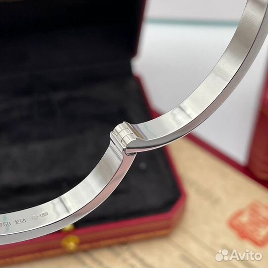 Браслет Cartier love silver в камнях vgold