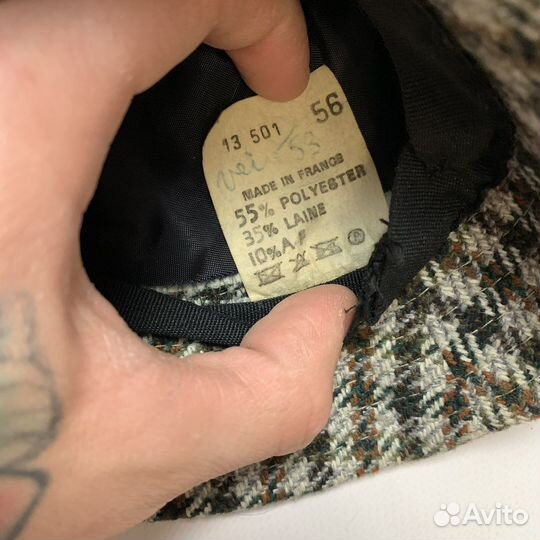 Твидовая Шляпа Made In France Шерсть