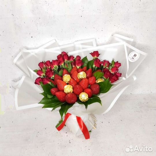 Букет из клубники, клубника в шоколаде