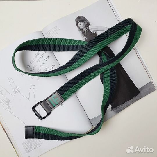 Тканевый ремень двухцветный 1F