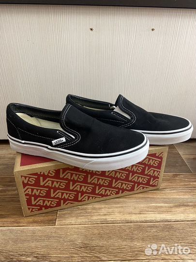 Слипоны Vans черные оригинал