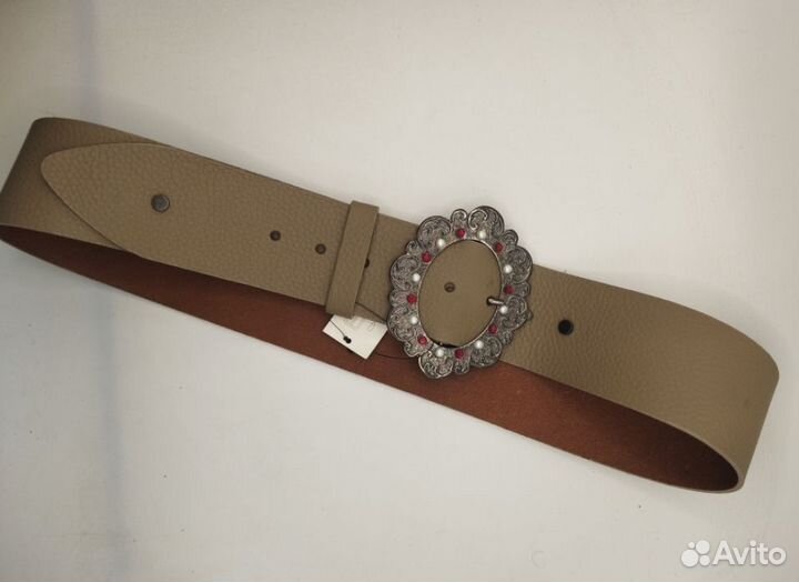 Ремень женский натуральная кожа широкий