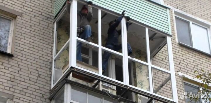 Остекление балконов и лоджий в рассрочку N1744