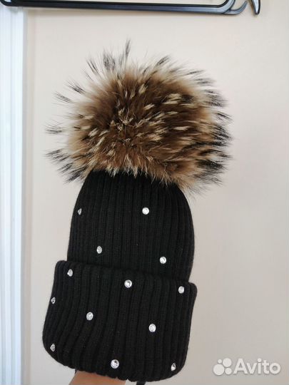 Комплект шапка новая ог 52 шикарный