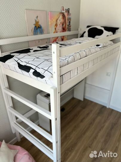 Кровать чердак детская крепче IKEA