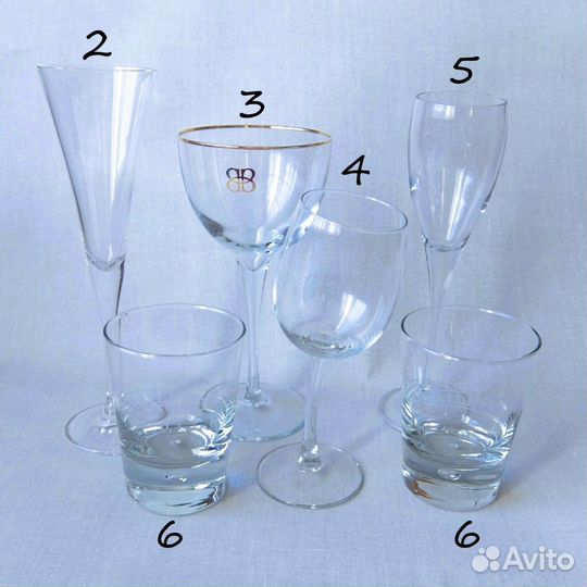 Фужеры Бокалы стекло