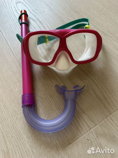 Маска с трубкой детская для плавания