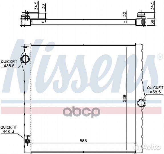 NS60825 радиатор системы охлаждения BMW E70 3