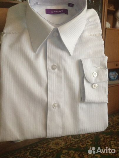 Белая новая фирма карат размер 164-172 воротник 12
