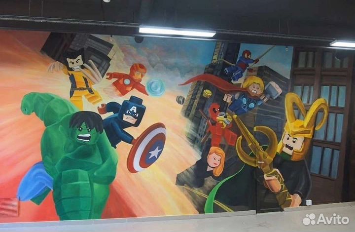 Художник, роспись стен