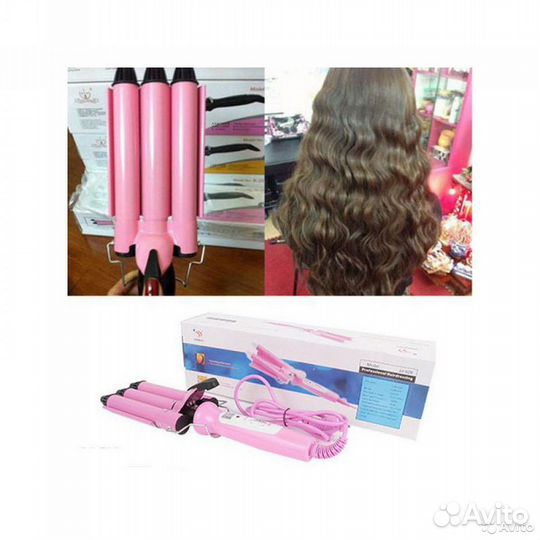 Тройная плойка для завивки волос JJ-928 JunJun Ele