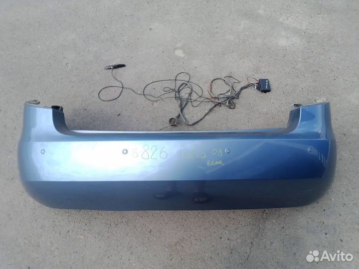 Бампер задний + парктроники Skoda Fabia 2008