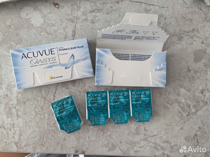 Контактные линзы Acuvue Oasys -1,75 двухнедельные