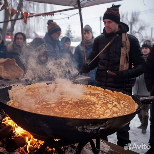 Блинная и чайная станция на масленицу