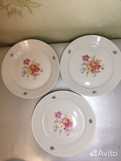 Тарелки столовые, блюдца лфз СССР винтаж