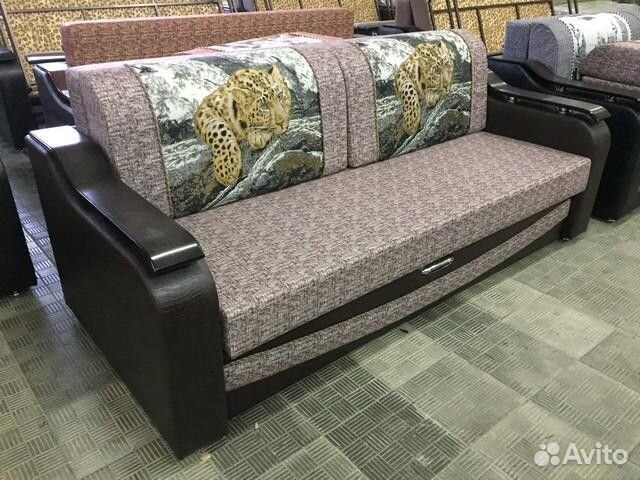 Прямой Диван Лидер ппу металлокаркас 223х103х93