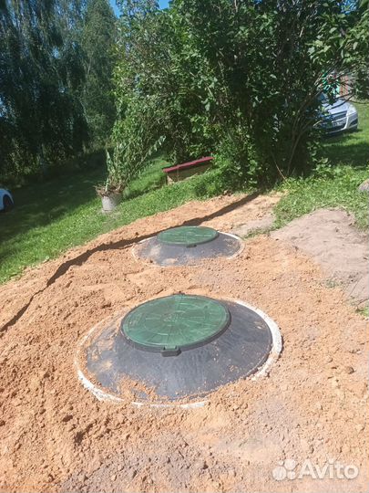 Септик из бетонных колец установка септиков транше