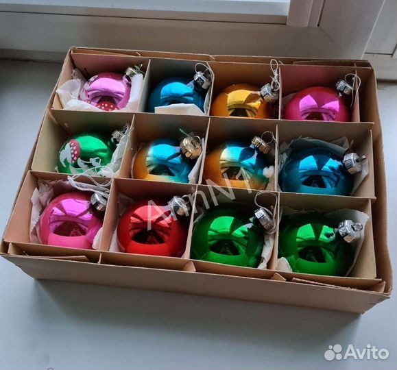 Набор елочных игрушек ГДР шары