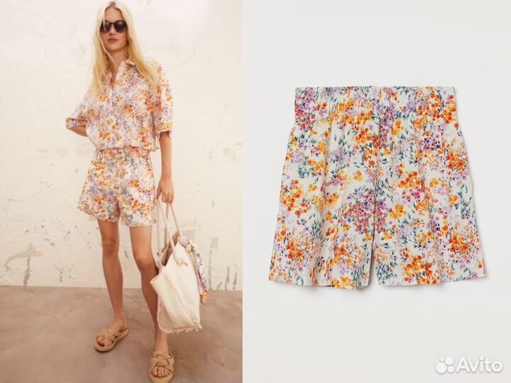 Шорты лен H&M L-XL