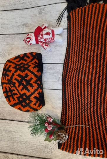 Шапка и шарф женские