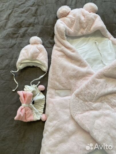 Конверт/одеяло на выписку зимний для девочки
