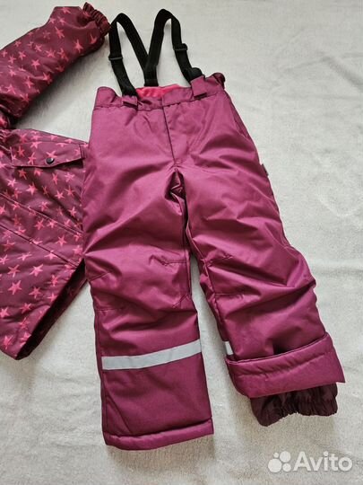 Комплект зимний для девочки куртка штаны 104