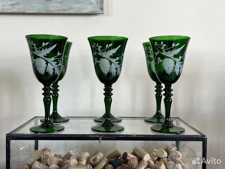 Фужер цветной хрусталь стекло 20 см. Германия