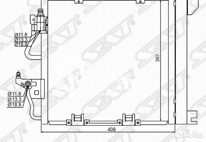 Радиатор кондиционера opel astra H 1.3TD/1.7TD/1.9