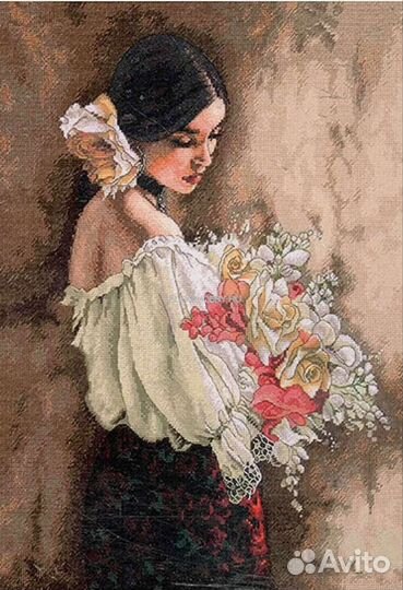 Woman With Bouquet 27 х 38 см (35274)