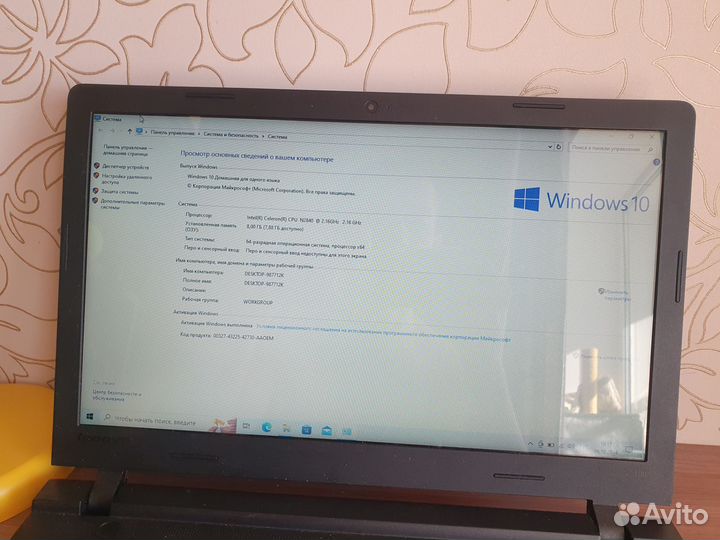 Ноутбук Lenovo IdeaPad 100-15IBY 80 MJ 8 gb озу