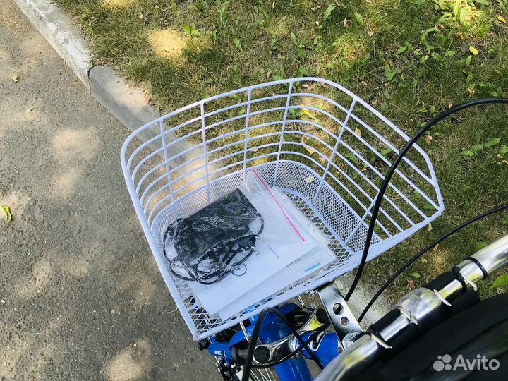 Электровелосипед трехколесный взрослый с корзиной