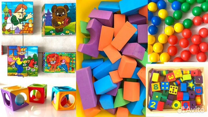 Кубики Фигуры Конструктор мягкий