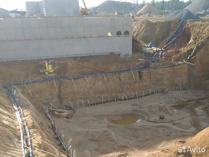 Водопонижение иглофильтрами, скважинами, водоотлив