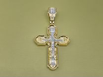 Золотой крест православный с распятием