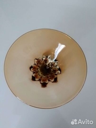 Конфетница СССР цветное стекло Чехословакия