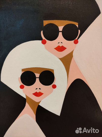 Картина на холсте 30х30 акрил