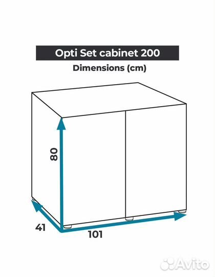 Аквариум с тумбой Aquael 200 л. чёрный