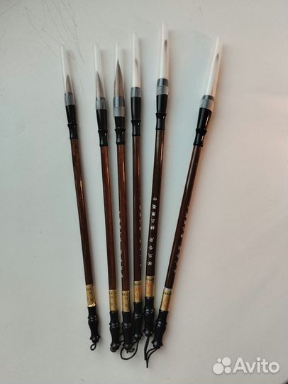 Набор китайских кистей для каллиграфии 6 штук