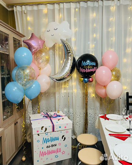 Гендерный шар, шар на определение пола малыша