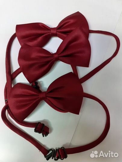 Галстук бабочка новый бордовые чёрная