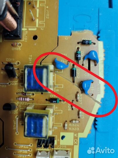 Плата питания HP LaserJet 1018/1020 (есть трещина)