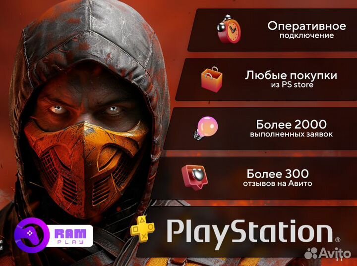 Подписка PS Plus EA Play 12 мес / Игры PS4 PS5